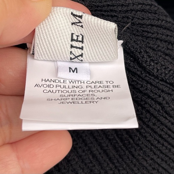 PIXIE MARKET CHIARA KNIT BUSTIER TOP IN BLACK SIZE MEDIUM - Picture 6 of 14